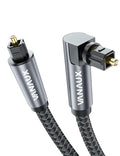 VANAUX 90 Degree Optical Cable, SPDIF Audio Optical Cord, 360 Degree Rotatable by VANAUX