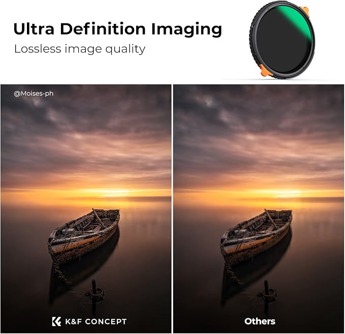 K&F CONCEPT 52mm ND4-64 ND Lens Filter Variable & CPL Polarizers Filter 2-in-1 - Image 5