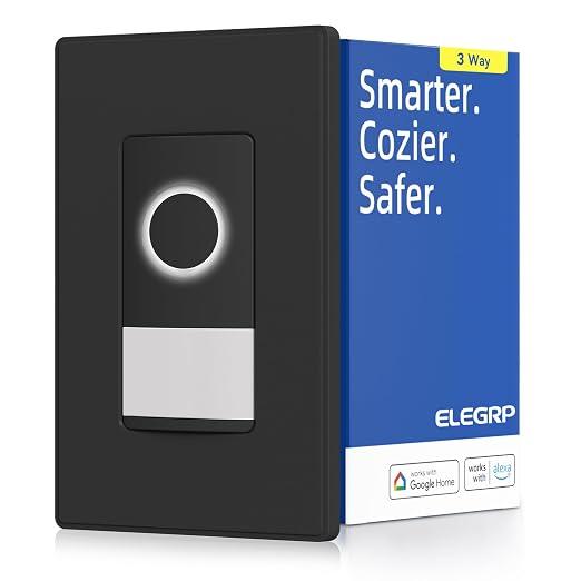 ELEGRP Smart Motion Sensor Switch, 2.4GHz Wi-Fi 3 Way Light Switch Compatible by ELEGRP%7CELEGROUP