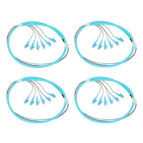 4PACK LC-OM3 6 Pigtail 6 Strand Multimode OM3/OM4 50/125 LC-UPC Fiber Pigtail by ProfessionalFiberNetworkDevicemanufacturer
