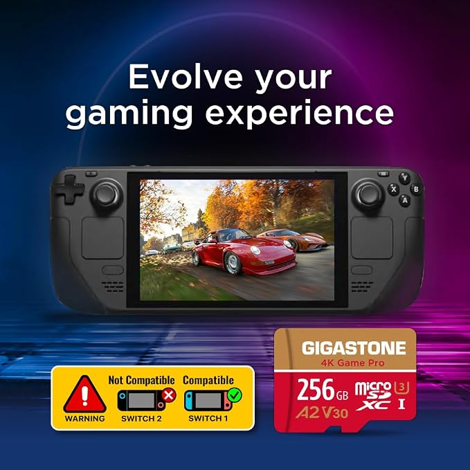 【for Switch 1 Only】 GIGASTONE 256GB Micro SD Card 2-Pack, 4K Game Pro, A2 V30 - Image 7