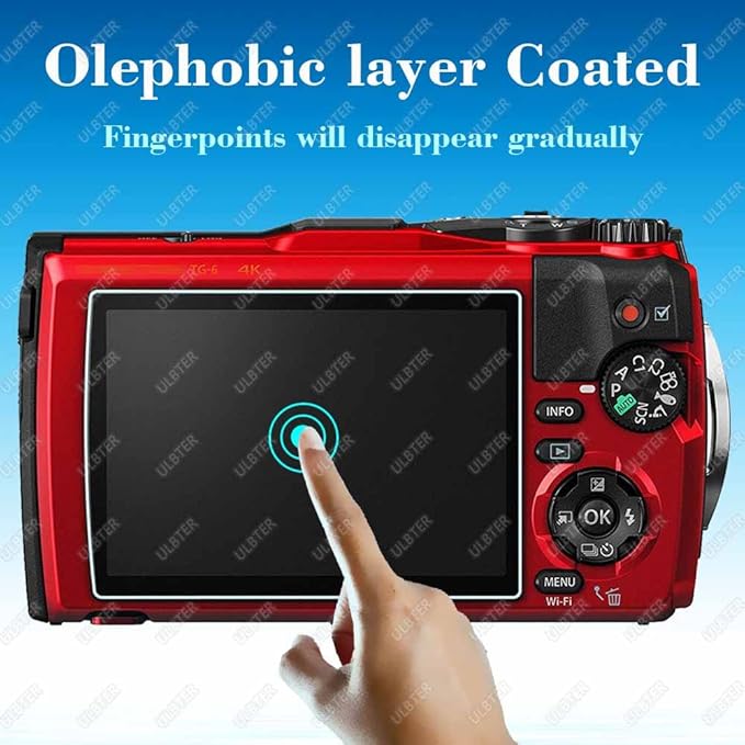 ULBTER Screen Protector for Olympus TG-7 TG-6 TG-5 TG-4 TG7 Red Black, OM - Image 4