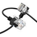 Cat6A Ethernet Cable 90 Degree Left Angled 3.3FT, Flexible Slim & Ultra Thin by Thzzhnno