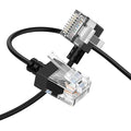 Cat6A Ethernet Cable 90 Degree Left Angled 10FT, Flexible Slim & Ultra Thin by Thzzhnno