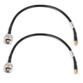 1ft N Male to SMA Male Cable 2PCS, SMA to N Cable 50 ohm Ultra Low Loss KMR240 by GEMEK