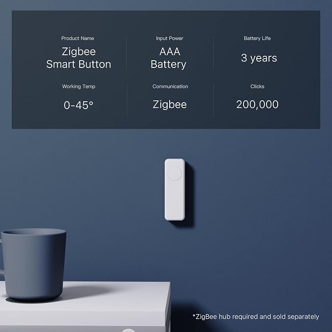 THIRDREALITY ZigBee Smart Button 2 Pack, 3-Way Remote Control, Require Zigbee - Image 2