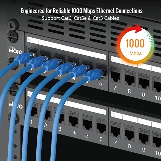 Tecmojo UL Listed 24-Port Cat6A UTP Patch Panel - Image 5