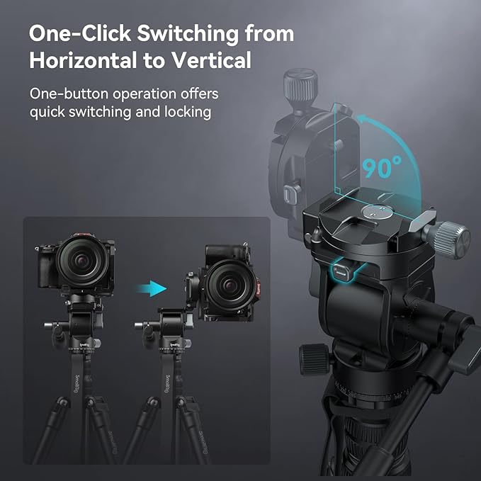 SmallRig CT195 Video Tripod Kit, Max Load 15kg / 33Ibs - Image 2