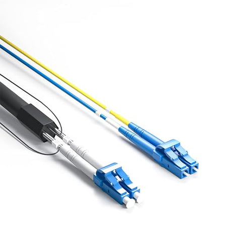 10Gtek 20 Meter LC to LC Outdoor Armored Fiber Patch Cable, Single Mode Duplex - Image 2