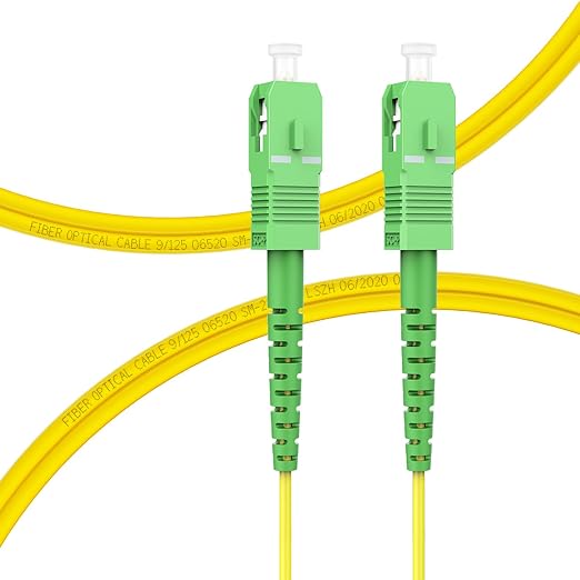FLYPROFiber- OS2 SC/APC to SC/APC Fiber Optic Cable 1M/3ft, Single Mode Fiber by FLYPROFiber