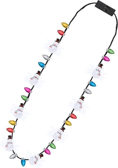 1PCS Light Up Christmas Necklace, Colorful 3 Modes Xmas Accessories by Traplace