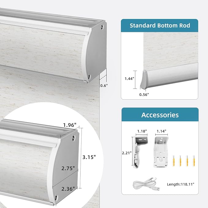SmartWings Motorized Light Filtering Shades, Work - Image 7