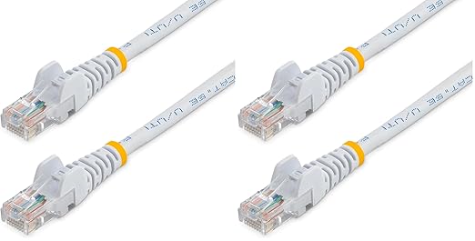 StarTech.com Cat5e Ethernet Cable - 5 ft White Patch Cable - Snagless Short by StarTech