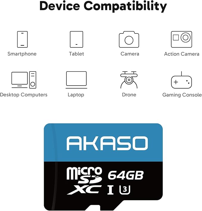 AKASO 64GB microSDXC U3 Memory Card - Image 3