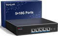 5-Port 10G RJ45 Ethernet Switch Unmanaged, VunLink 10GBase-T Network Switch by VunLink