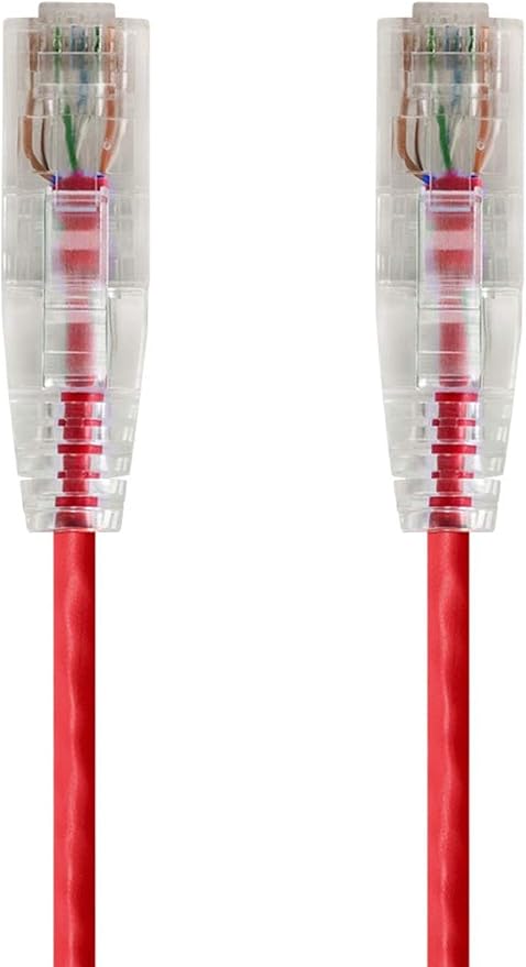 Monoprice Cat6 14ft Red Component Level Patch Cable UTP 28AWG 550MHz Pure Bare by Monoprice