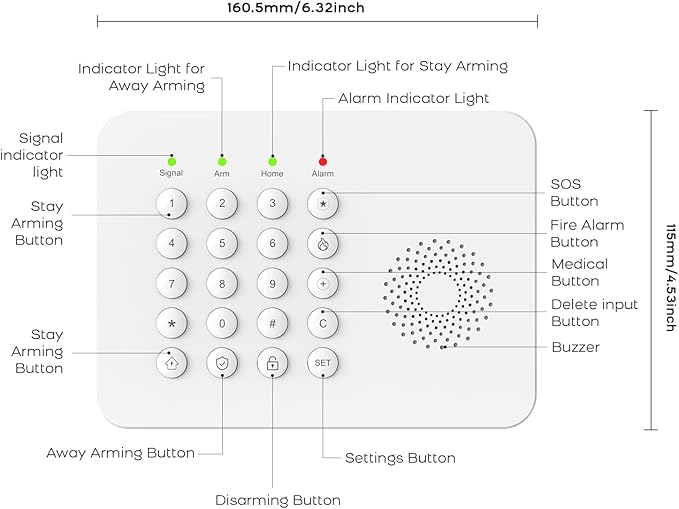 YBJ Alarm System for Home Security, DIY Wireless Home Alarm System - Image 9