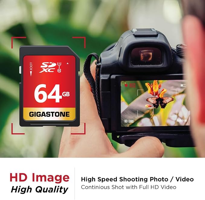 GIGASTONE 64GB SD Card 10-Pack UHS-I U1 Class 10 SDXC Memory Card High Speed - Image 4