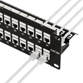 iwillink 10Gbps Patch Panel 48 Port, Shielded RJ45 Through Cat6A Patch Panel by IWILLINK