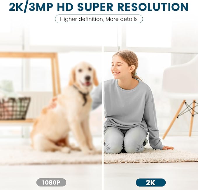 litokam Security Camera Indoor 2K, 360 Pan/Tilt Cameras - Image 3