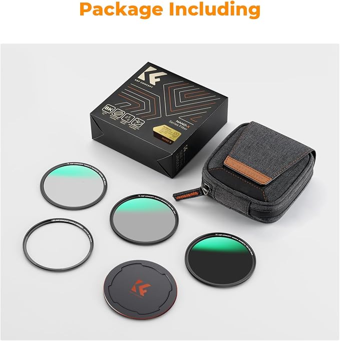 K&F CONCEPT 82mm Magnetic CPL+ND8+ND64+Magnetic Basic Ring+Lens Cap Camera Lens - Image 7