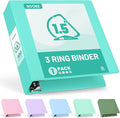 Sooez BinderX Extra Durable 1.5 Inch 3-Ring Binder, Holds 400 Sheets of 8.5x11 by Sooez