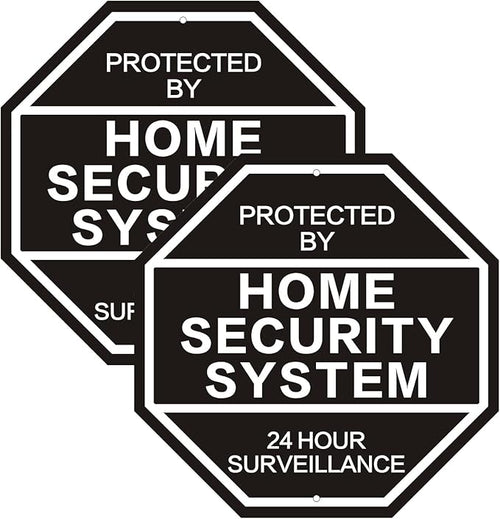 2Pack 10'' x 10'' Reflective Aluminum Home Security Sign, Weatherproof Yard by JMXINHANG