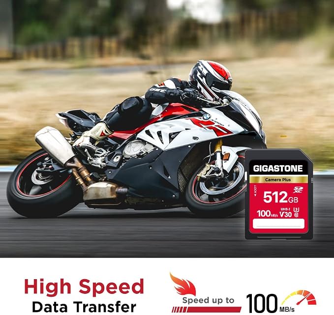 GIGASTONE 512GB SD Card, Camera Plus, UHS-I V30 U3 SDXC Memory Card High Speed - Image 3