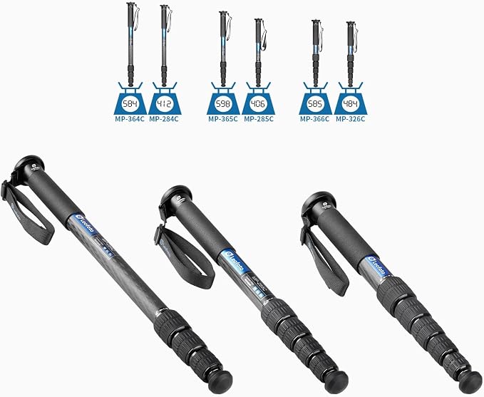 Leofoto MP-284C 65" 4-Section Carbon Fiber Portable Monopod, Lightweight - Image 4