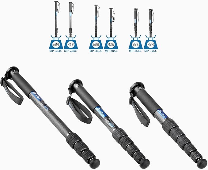 Leofoto MP-326C 61" 6-Section Carbon Fiber Portable Monopod, Lightweight - Image 4