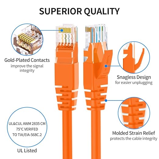 Cat6 Ethernet Cable 6 Feet 10 Pack Network RJ45 Cat6 Internet Patch Cable - Image 3