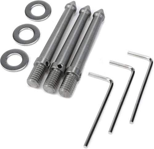 3 Pcs 3/8 Inch Stainless Steel Camera Accessories Tripod Ground Spike Mount by Pastlla