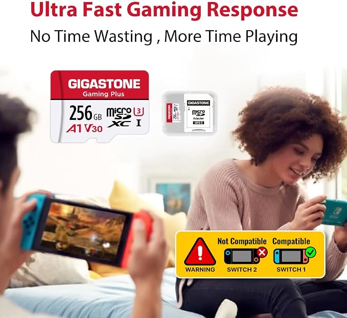 【for Switch 1 Only】 GIGASTONE 256GB Micro SD Card 5-Pack, Gaming Plus, - Image 5