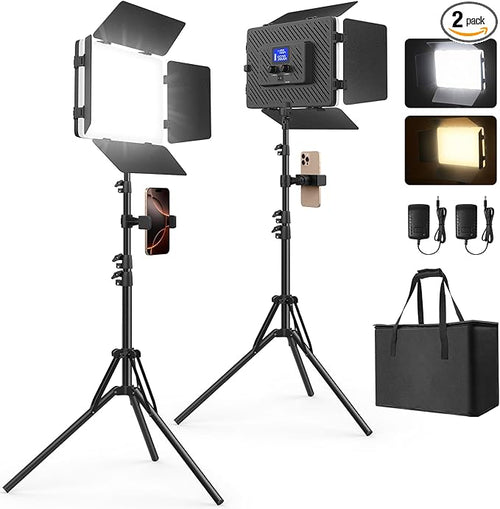2 Pack Led Video Light Kit by Kmasic