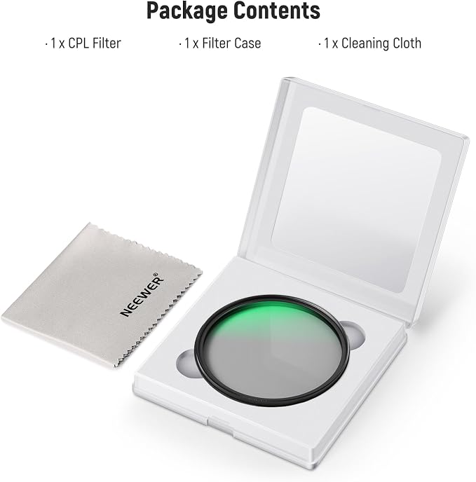 NEEWER 49mm Polarizer Filter, 24 Layer Multi Resistant Nano Coated MC CPL - Image 8