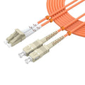 Multimode Duplex OM1 Fiber Patch Cable LC/UPC to SC/UPC 60M/196FT Fiber Optic by lidkew