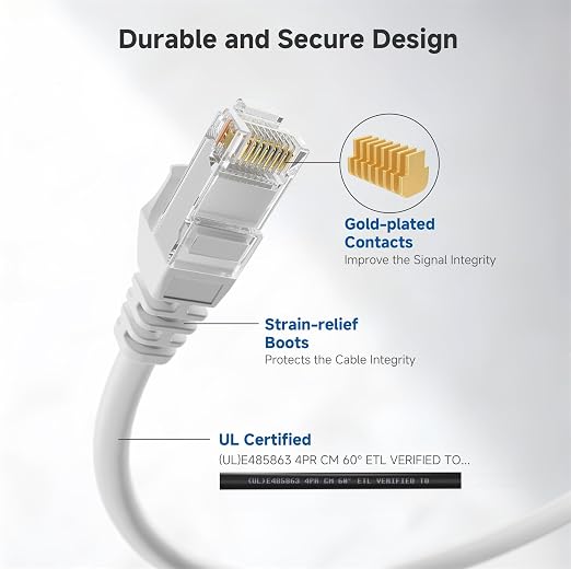 Cable Matters 10Gbps Snagless Long Cat 6 Ethernet Cable - 100ft - Image 4