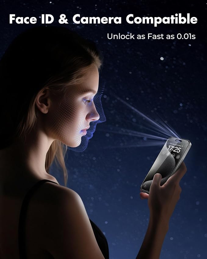 UNBREAKcable iPhone 15 Pro Max Screen Protector 3-Pack, Upgraded Dual-Tempered - Image 6