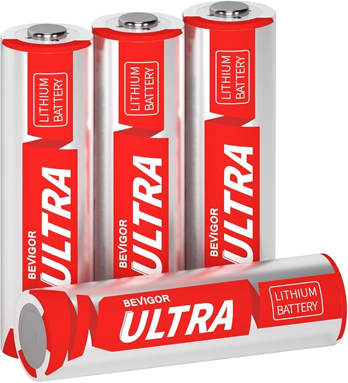 BEVIGOR Lithium Batteries AA, AA Batteries 4Pack 1.5V AA Lithium Battery by BEVIGOR