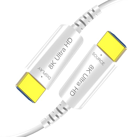 8K Fiber Optic HDMI Cable 10 FT, 8K@60Hz 4K@240Hz, Thin Extra Long HDMI Cable by DGHUMEN