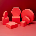 8PCS Geometric Cube Photo Props Set, Hard Foam Photography Background Props by Yiemoge