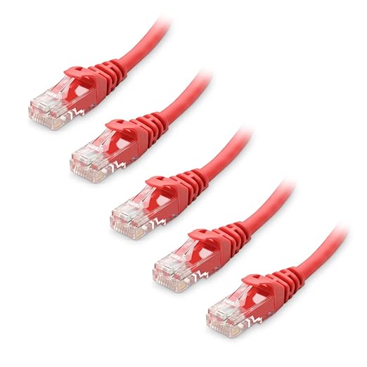 Cable Matters 10Gbps 5-Pack Snagless Cat 6 Ethernet Cable - 7ft by CableMatters