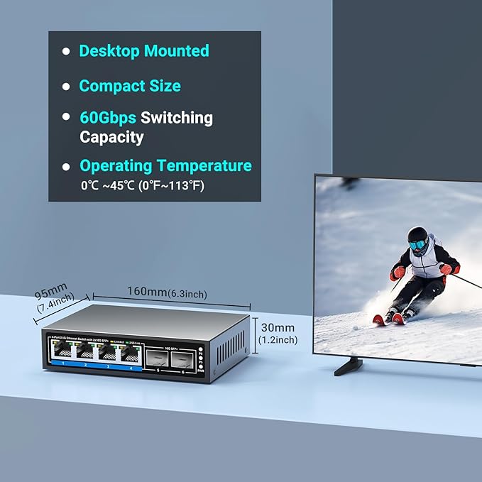 GiGaPlus 6 Ports 2.5Gb Unmanaged Ethernet Switch - Image 7