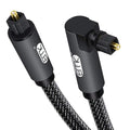 EMK 90 Degree Toslink Optical Cable 360 Degree Free-Rotating Plug Fiber Optic by EMK