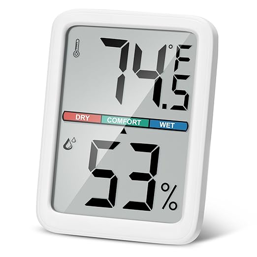 Digital Thermometer Hygrometer, Large LCD Screen Room Thermometer Temperature by Thlevel