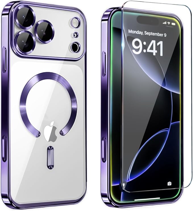 Magnetic Glossy Case for iPhone 17 Pro Max, iPhone 17 ProMax Phone Case Slim by Unknown