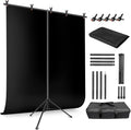 Black Backdrop Background with Stand by JEBUTU