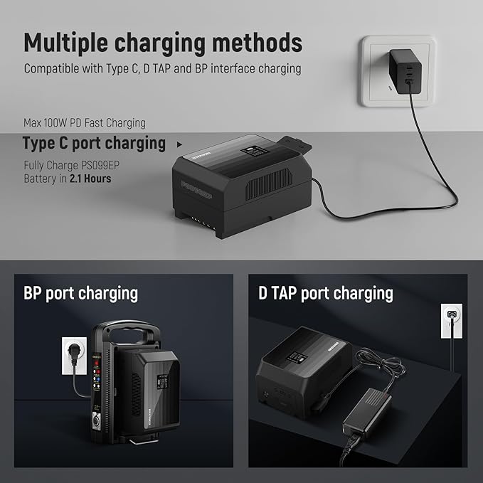 NEEWER Mini V Mount Battery PS099EP, 6800mAh 99Wh V Lock Battery - Image 4