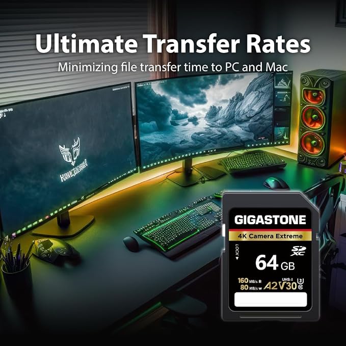 【5-Years Data Recovery】 GIGASTONE 64GB SD Card 2-Pack, 4K Camera Extreme - Image 5