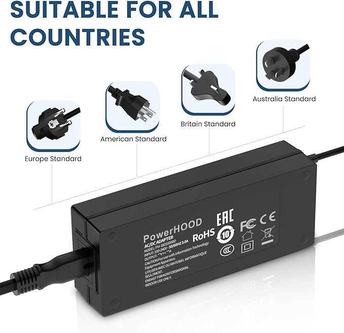 12V AC/DC Adapter Compatible - Image 2